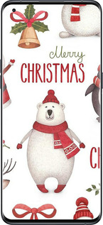 Силиконовый чехол Merry Christmas для Oppo Find X5 Pro - 4106u-2603 изображение 