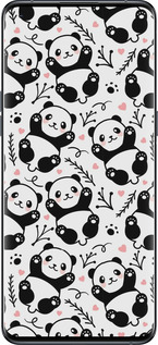 Силиконовый чехол Панды для Oppo Find X5 Pro - 4318u-2603 изображение 