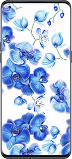 Силиконовый чехол Голубые орхидеи для Oppo Find X5 Pro - 4406u-2603 изображение 