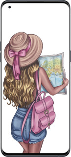 Силиконовый чехол Девушка с картой для Oppo Find X5 Pro - 4704u-2603 изображение 