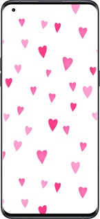Силиконовый чехол Сердечки 2 для Oppo Find X5 Pro - 4763u-2603 изображение 