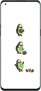 Силиконовый чехол Авокадо 1 для Oppo Find X5 Pro - 4857u-2603 изображение 