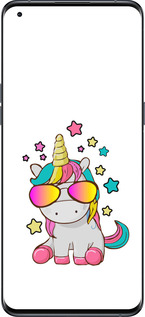 Силиконовый чехол Единорог в очках для Oppo Find X5 Pro - 4879u-2603 изображение 