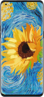 Силіконовий чехол Квіти жовто-блакитні  для Oppo Find X5 Pro - 5308u-2603 изображение 