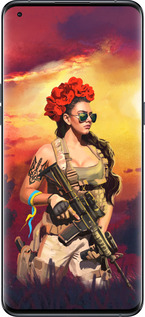 Силиконовый чехол Украинка с оружием для Oppo Find X5 Pro - 5316u-2603 изображение 