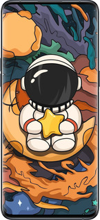 Силиконовый чехол Астронавт и звезда для Oppo Find X5 Pro - 5326u-2603 изображение 