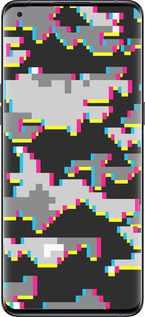 Силиконовый чехол Пиксельный камуфляж для Oppo Find X5 Pro - 5481u-2603 изображение 