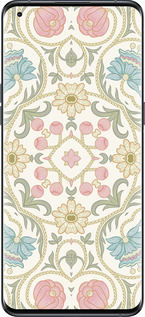 Силиконовый чехол Цветочный орнамент v2 для Oppo Find X5 Pro - 5513u-2603 изображение 