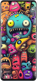 Силиконовый чехол Cмешные монстры для Oppo Find X5 Pro - 5549u-2603 изображение 