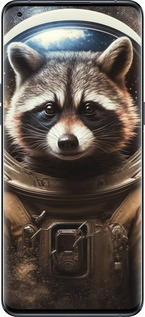 Силиконовый чехол Raccoon austronaut для Oppo Find X5 Pro - 5581u-2603 изображение 