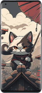 Силіконовий чехол Японія - кіт на даху для Oppo Find X5 Pro - 5582u-2603 изображение 