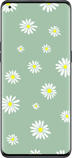 Силиконовый чехол Ромашки v4 для Oppo Find X5 Pro - 5603u-2603 изображение 