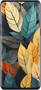 Силиконовый чехол Кольорове листя для Oppo Find X5 Pro - 5644u-2603 изображение 