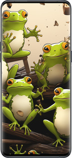 Силиконовый чехол Жабки для Oppo Find X5 Pro - 5656u-2603 изображение 