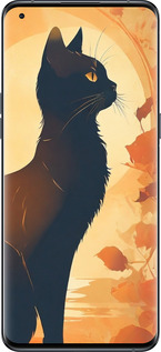 Силиконовый чехол Черная кошка v2 для Oppo Find X5 Pro - 5830u-2603 изображение 