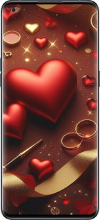 Силиконовый чехол Сердечки v3 для Oppo Find X5 Pro - 5833u-2603 изображение 