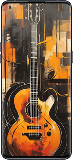 Силиконовый чехол Чехол для телефона Оранжевая Гитара для Oppo Find X5 Pro - 5934u-2603 изображение 