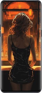 Силиконовый чехол Чехол для телефона Девушка в баре для Oppo Find X5 Pro - 5947u-2603 изображение 