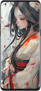 Силіконовий чехол Кіцуне для Oppo Find X5 Pro - 6073u-2603 изображение 