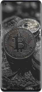 Силиконовый чехол Black Bitcoin для Oppo Find X5 Pro - 6090u-2603 изображение 