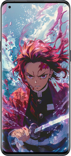 Силиконовый чехол Танджиро Камадо: Клинок рассекающий демонов для Oppo Find X5 Pro - 6111u-2603 изображение 