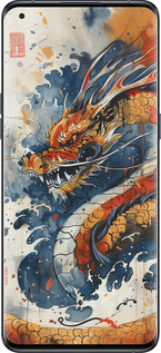 Силиконовый чехол Ярость дракона для Oppo Find X5 Pro - 6112u-2603 изображение 