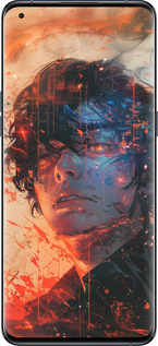 Силиконовый чехол Лицо в пламени для Oppo Find X5 Pro - 6127u-2603 изображение 