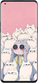 Силиконовый чехол Малышка с котами для Oppo Find X5 Pro - 6295u-2603 изображение 