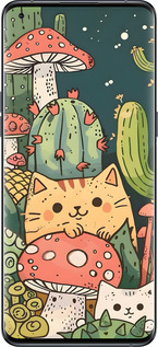 Силіконовий чехол Коти гриби для Oppo Find X5 Pro - 6321u-2603 изображение 