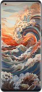 Силиконовый чехол Арт волны для Oppo Find X5 Pro - 6324u-2603 изображение 