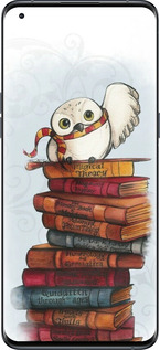 Силиконовый чехол Сова и книги для Oppo Find X5 Pro - 6436u-2603 изображение 
