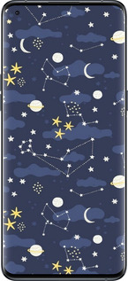 Силиконовый чехол Астрономический узор. Милый дизайн мультяшной вселенной для Oppo Find X5 Pro - 6446u-2603 изображение 