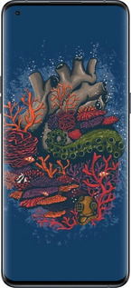 Силиконовый чехол Сердце моря для Oppo Find X5 Pro - 6506u-2603 изображение 