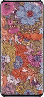 Силиконовый чехол Абстрактные цветы для Oppo Find X5 Pro - 6526u-2603 изображение 