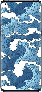 Силіконовий чехол Абстрактний малюнок морських хвиль для Oppo Find X5 Pro - 6538u-2603 изображение 