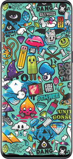 Силіконовий чехол Стікер бомбінг 1 для Oppo Find X5 Pro - 693u-2603 изображение 