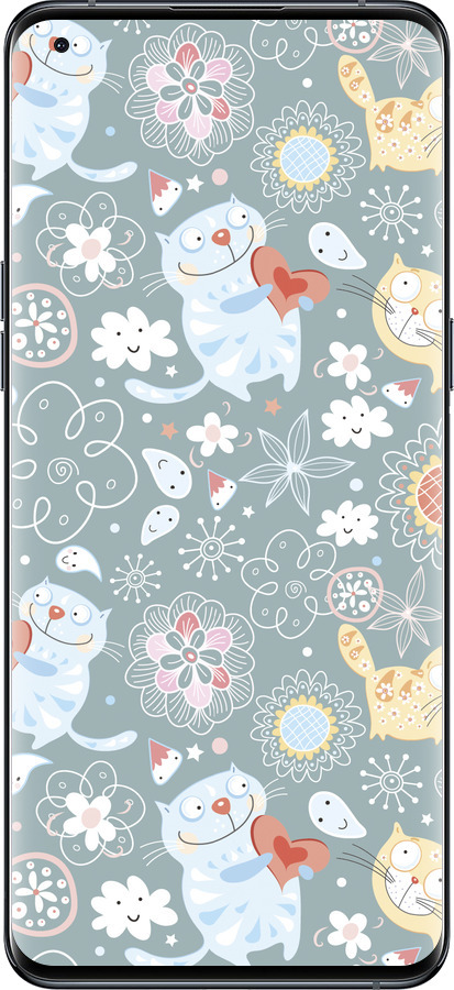 Силіконовий чехол Кошенята v3 для Oppo Find X5 Pro - 1223u-2603 изображение 