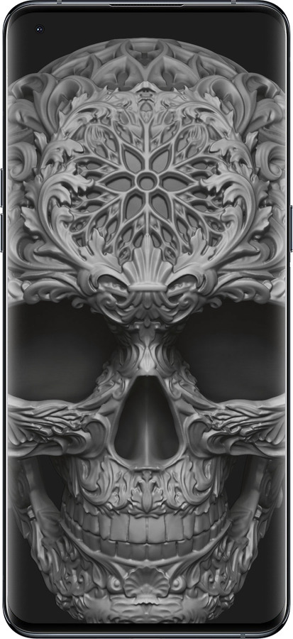 Силиконовый чехол skull-ornament для Oppo Find X5 Pro - 4101u-2603 изображение 