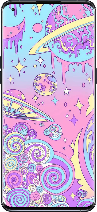 Силиконовый чехол Розовая галактика для Oppo Find X5 Pro - 4146u-2603 изображение 