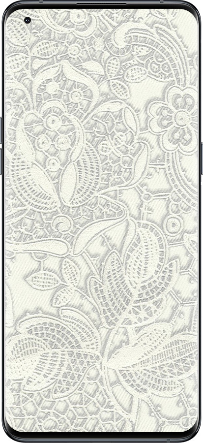 Силіконовий чехол Біле мереживо для Oppo Find X5 Pro - 4383u-2603 изображение 