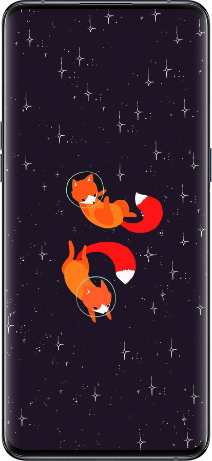Силіконовий чехол Лисички в космосі для Oppo Find X5 Pro - 4519u-2603 изображение 
