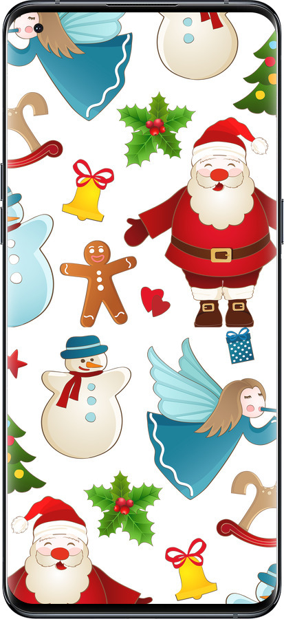 Силиконовый чехол Новогодний 1 для Oppo Find X5 Pro - 4614u-2603 изображение 