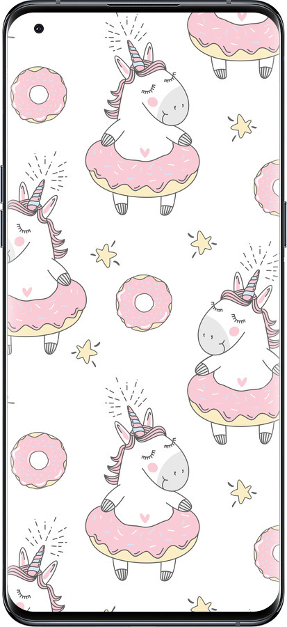 Силиконовый чехол Единорожки для Oppo Find X5 Pro - 4659u-2603 изображение 