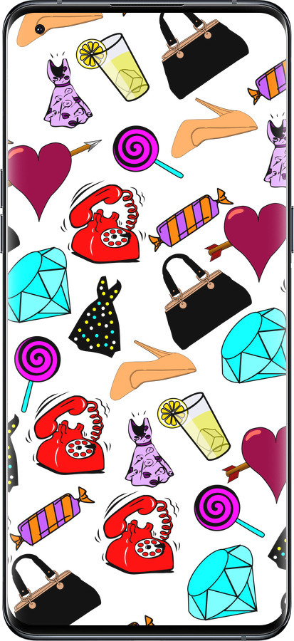 Силиконовый чехол stickers для Oppo Find X5 Pro - 4757u-2603 изображение 
