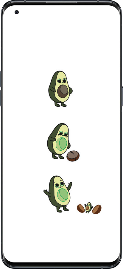 Силиконовый чехол Авокадо 1 для Oppo Find X5 Pro - 4857u-2603 изображение 