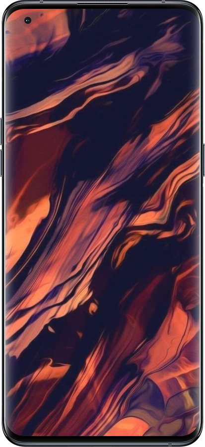 Силиконовый чехол Черно-оранжевая абстракция для Oppo Find X5 Pro - 5340u-2603 изображение 