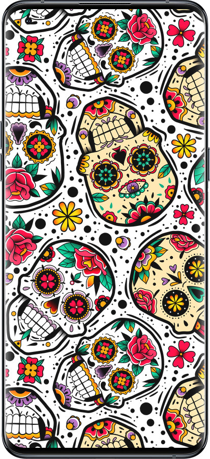 Силиконовый чехол Черепа для Oppo Find X5 Pro - 5471u-2603 изображение 