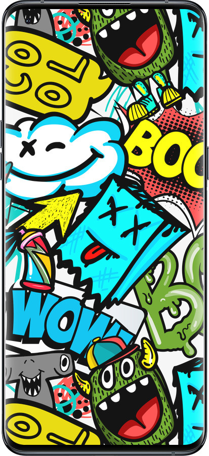 Силіконовий чехол Стікери v4 для Oppo Find X5 Pro - 5508u-2603 изображение 