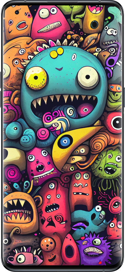 Силиконовый чехол Cмешные монстры для Oppo Find X5 Pro - 5549u-2603 изображение 