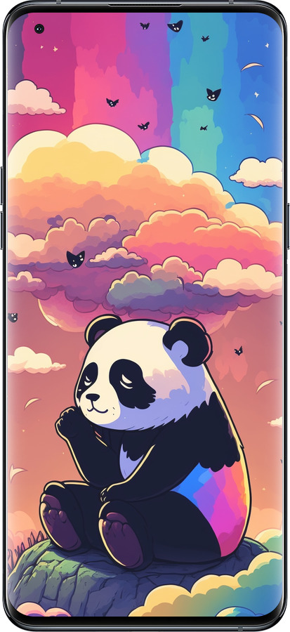 Силиконовый чехол Панда в облаках для Oppo Find X5 Pro - 5585u-2603 изображение 